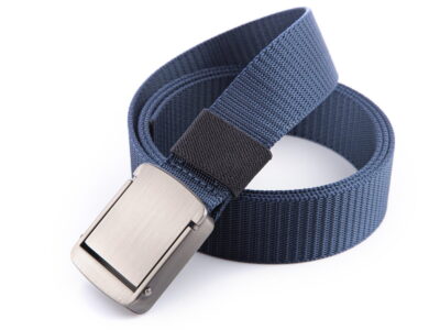 Wojskowy pasek do spodni męski z mocną metalową klamrą zaciskową granatowy PHANTOM - obrazek 8