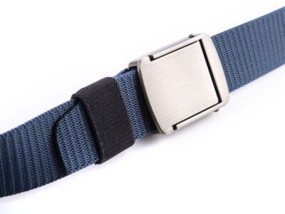 Wojskowy pasek do spodni męski z mocną metalową klamrą zaciskową granatowy PHANTOM - obrazek 6
