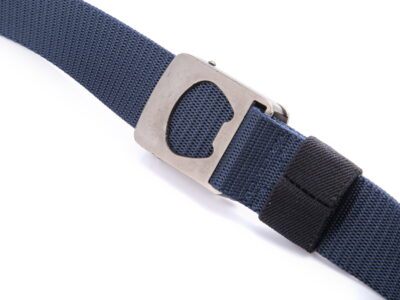Wojskowy pasek do spodni męski z mocną metalową klamrą zaciskową granatowy PHANTOM - obrazek 3