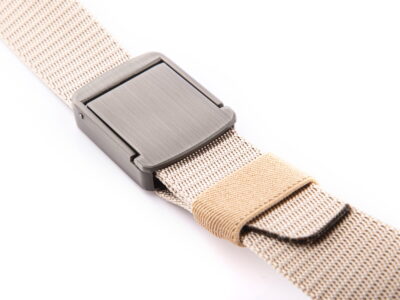 Wojskowy pasek do spodni męski z mocną metalową klamrą zaciskową beżowy PHANTOM - obrazek 9