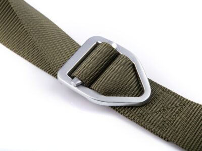 Taktyczny pas męski do spodni z metalową trójkątną klamrą zaciskową zielony BERMUDA - obrazek 4