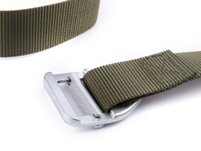 Taktyczny pas męski do spodni z metalową trójkątną klamrą zaciskową zielony BERMUDA - obrazek 5