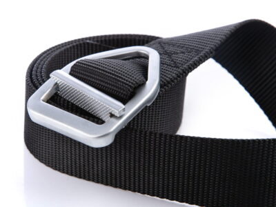 Taktyczny pas męski do spodni z metalową trójkątną klamrą zaciskową czarny BERMUDA - obrazek 3