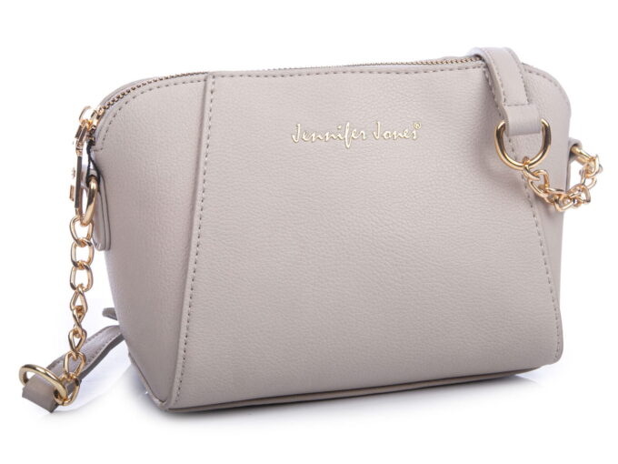 Jasnobeżowa wieczorowa torebka kuferek damska Jennifer Jones Ecru