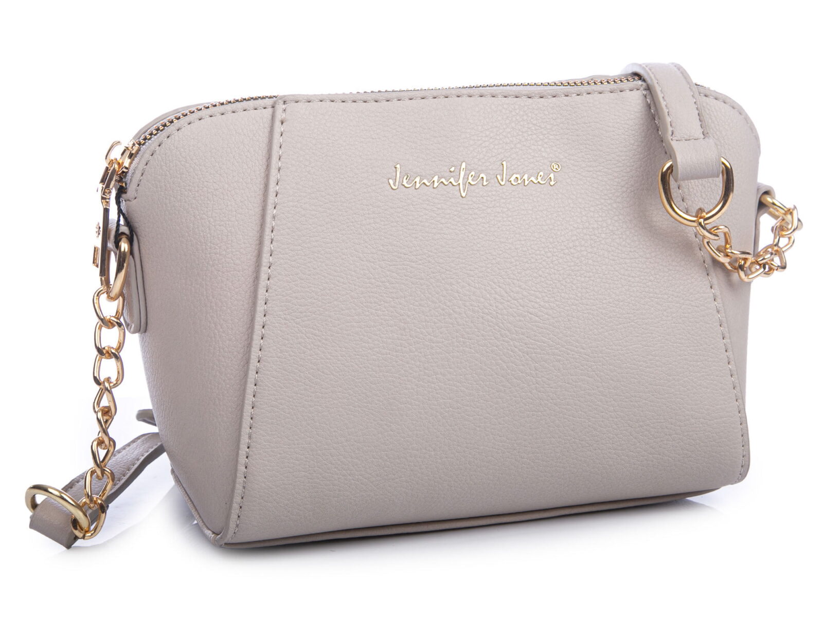 Jasnobeżowa wieczorowa torebka kuferek damska Jennifer Jones Ecru