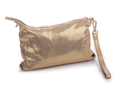 Mała złota torebka damska wieczorowa błyszcząca Jennifer Jones - obrazek 5