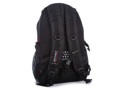 Plecak sportowy szkolny pojemny czarno pomarańczowy Bag Street - obrazek 3