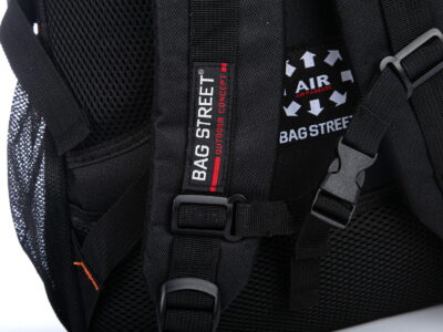 Plecak sportowy szkolny pojemny czarno pomarańczowy Bag Street - obrazek 5