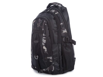 Plecak sportowy szkolny pojemny czarny z wzorem moro Bag Street - obrazek 6