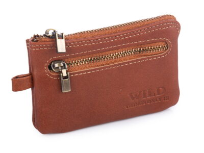 Skórzane etui na klucze brązowe WILD - obrazek 3