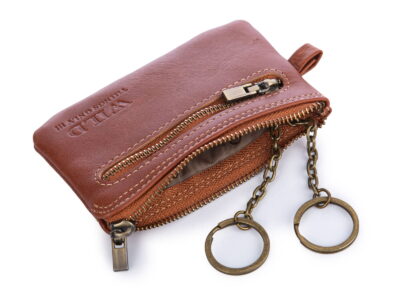 Skórzane etui na klucze brązowe WILD - obrazek 5