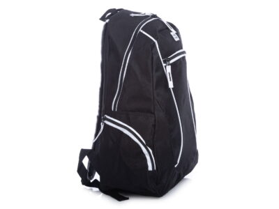 Lekki, średni plecak do szkoły czarny z białymi elementami - obrazek 5