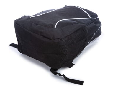 Lekki, średni plecak do szkoły czarny z białymi elementami - obrazek 8