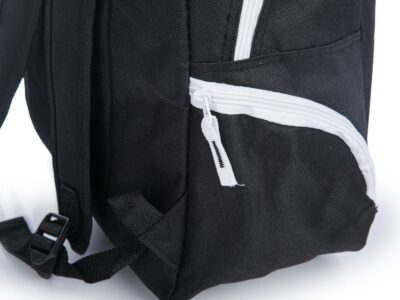 Plecak szkolny młodzieżowy 1-komorowy czarny z białymi wstawkami - obrazek 5