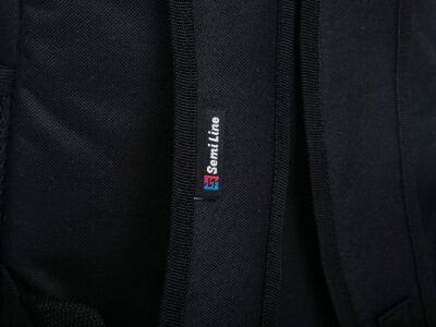 Plecak szkolny młodzieżowy 1-komorowy czarny z białymi wstawkami - obrazek 7