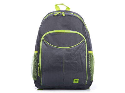 Szary plecak szkolny z zielonymi wstawkami Semi Line - obrazek 4
