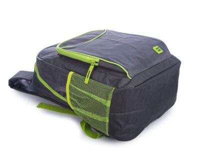 Szary plecak szkolny z zielonymi wstawkami Semi Line - obrazek 5