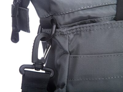 Torba męska do pracy pojemna z dużą ilością kieszonek, szara - obrazek 8