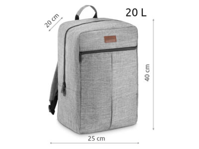 Bagaż podręczny do samolotu 40x25x20 cm Plecak szary ZAGATTO - obrazek 4