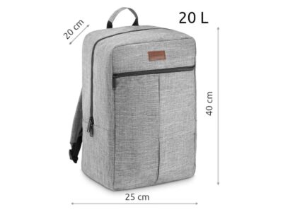 Bagaż podręczny do samolotu 40x25x20 cm Plecak szary ZAGATTO - obrazek 4