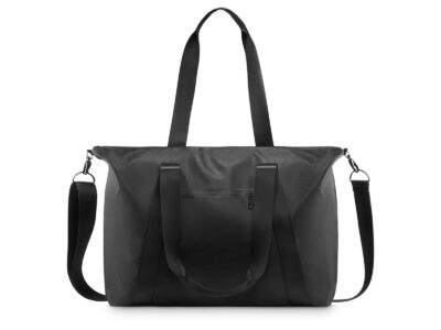 Duża czarna torba damska shopperka materiałowa ZAGATTO - obrazek 3