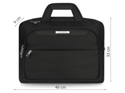 Elegancka torba na laptopa do pracy czarna 15.6" ZAGATTO - obrazek 8