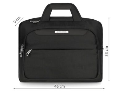 Elegancka torba na laptopa do pracy czarna 15.6" ZAGATTO - obrazek 8