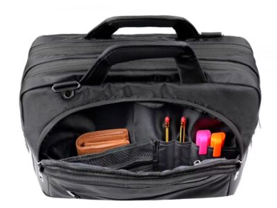 Elegancka torba na laptopa do pracy czarna 15.6" ZAGATTO - obrazek 4
