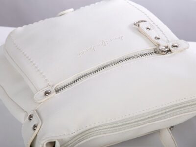 Torebka damska biała z miękkiej skóry ekologicznej Jennifer Jones - obrazek 5