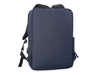 Elegancki granatowy plecak na studia z kieszenią na laptopa - obrazek 5