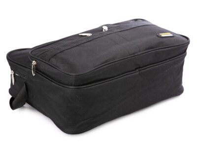 Sanchez Casual - Pojemna czarna torba męska na ramię nylonowa A4 - obrazek 4