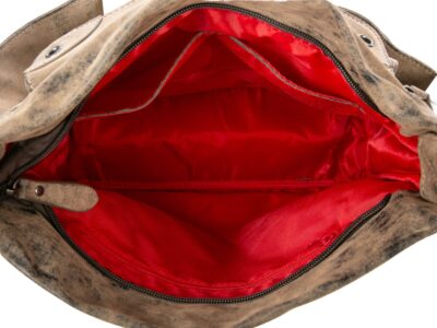 Torebka damska poszerzana brązowa retro/vintage J Jones - obrazek 7