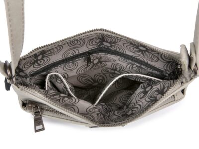 Mała torebka damska na ramię jasna szara Jennifer Jones - obrazek 6