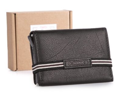 Skórzany portfel męski z etui na karty wysuwanym i ochroną RFID