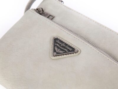 Mała torebka damska na ramię jasna szara Jennifer Jones - obrazek 5