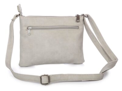 Mała torebka damska na ramię jasna szara Jennifer Jones - obrazek 3
