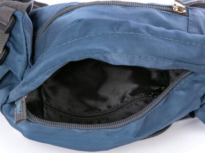 Granatowa saszetka biodrowa z wieloma kieszonkami Bag Street - obrazek 6