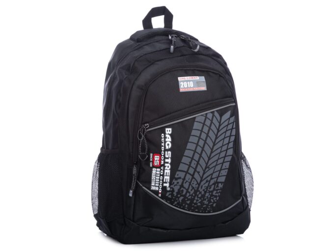 Mocny, czarny plecak do pracy męski Bag Street 4009