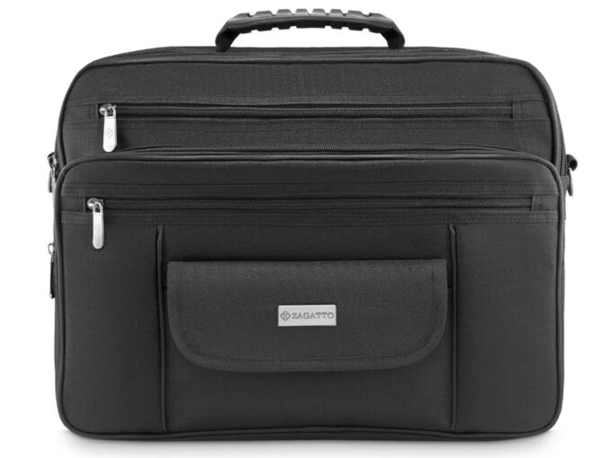 Pojemna czarna torba męska do pracy 2-komorowa ZAGATTO ZG807