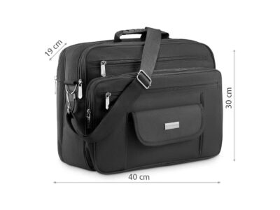 Pojemna torba męska do pracy i na studia, czarna ZAGATTO ZG807 - obrazek 2