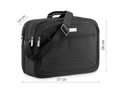 Praktyczna czarna torba męska na rami mieszcząca A4 ZAGATTO ZG806 - obrazek 4