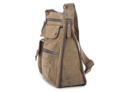 Torebka damska poszerzana brązowa retro/vintage J Jones - obrazek 3