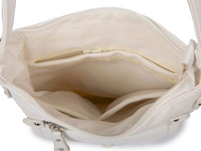 Torebka damska biała z miękkiej skóry ekologicznej Jennifer Jones - obrazek 6