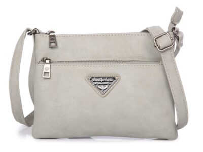 Mała torebka damska na ramię jasna szara Jennifer Jones - obrazek 2