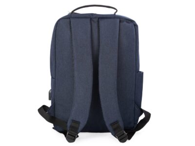 Elegancki granatowy plecak na studia z kieszenią na laptopa - obrazek 4