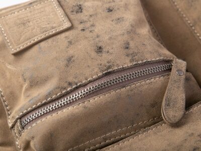 Torebka damska poszerzana brązowa retro/vintage J Jones - obrazek 6