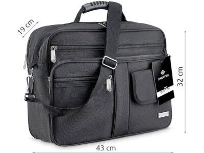 Duża Męska torba na ramię do pracy czarna ZAGATTO ZG810 BOSTON - obrazek 3