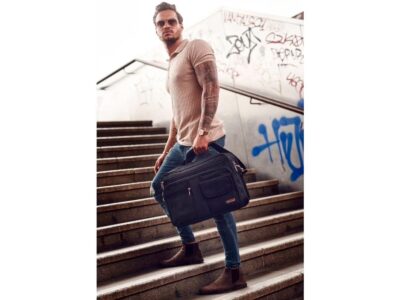 Duża Męska torba na ramię do pracy czarna ZAGATTO ZG810 BOSTON - obrazek 5