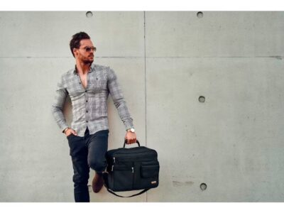 Duża Męska torba na ramię do pracy czarna ZAGATTO ZG810 BOSTON - obrazek 6