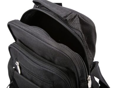 Pojemna saszetka męska na ramię czarna materiałowa Sanchez Casual - obrazek 6